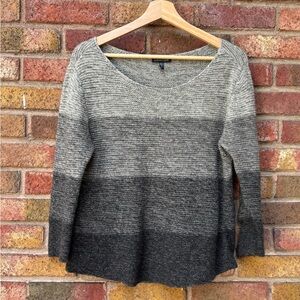 Eileen Fisher Gray Crew Neck Sweater Contemporary Knit